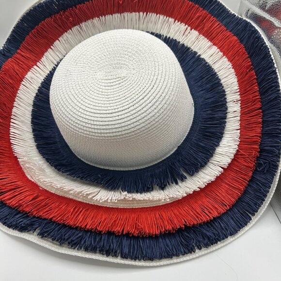 Red, Blue and White Beach hat - Picture 1 of 1